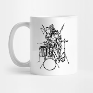 SEEMBO Knight Playing Drums Drummer Musician Drumming Band Mug